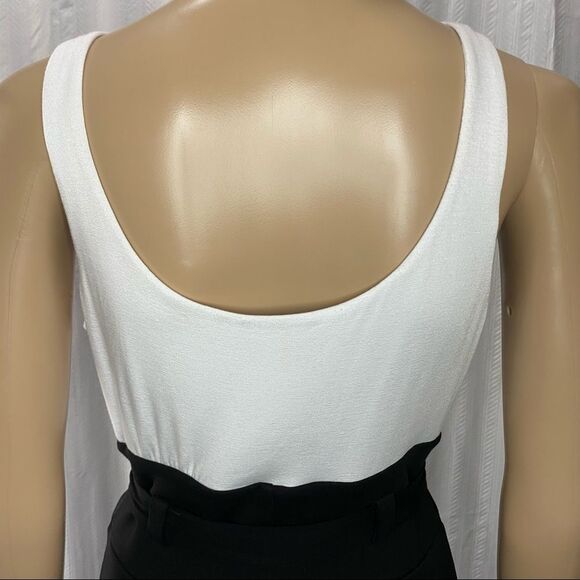 Bailey44 Color-Block Belt Sheath Dress Black White Size Medium - Picture 2 of 9